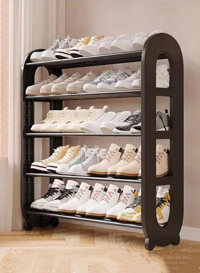 كوتيس رف ومنظم أحذية كوتيس ذو 5 طبقات، منظم أحذية معدني متين موفر للمساحة للمدخل، رف أحذية صغير الحجم سهل التجميع بسعة كبيرة، خزانة تخزين أحذية قائمة بذاتها 75 × 23 × 78.5 سم - Image 2